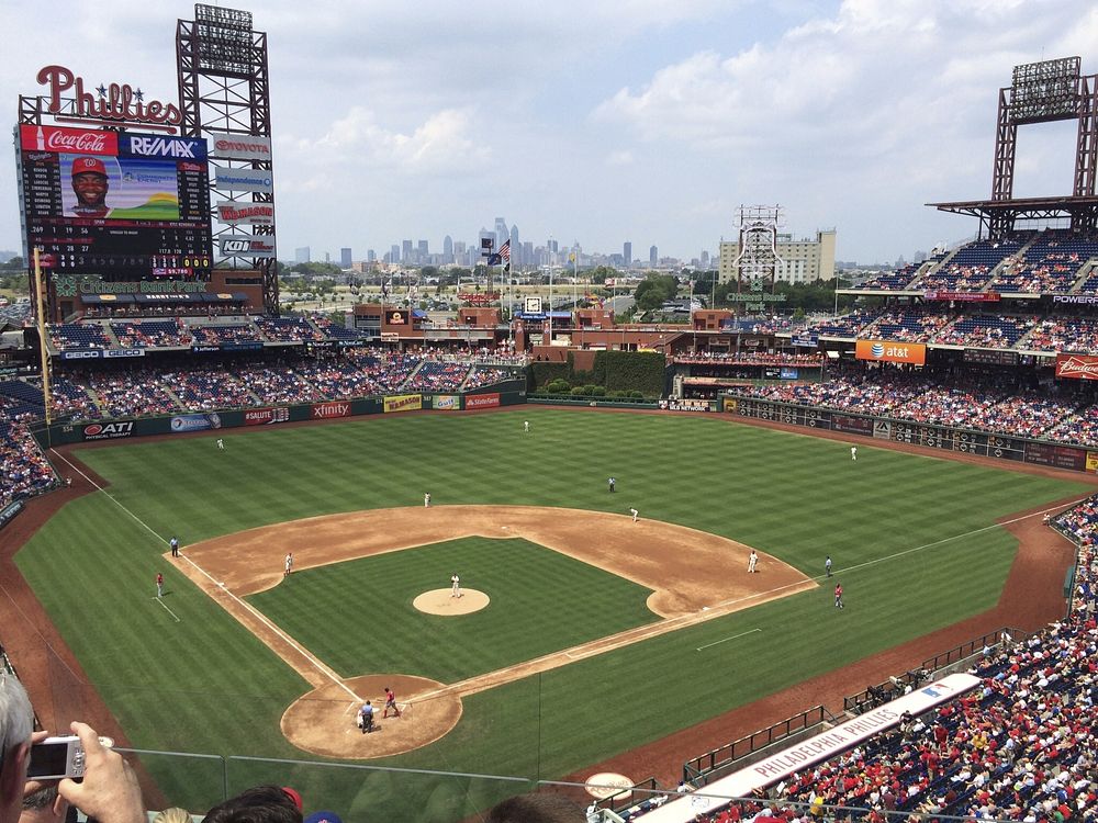 Philadelphia Phillies home stadium. The Phillies have clinched the NL East.