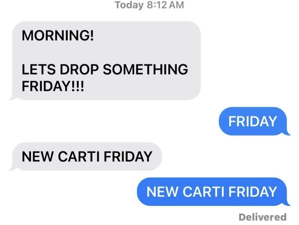 A screenshot posted to Carti's Instagram story, hinting at something new coming Friday.